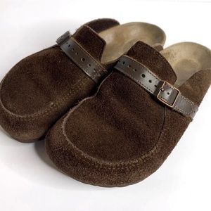 Birkenstock Brown Suede Clogs Size 37